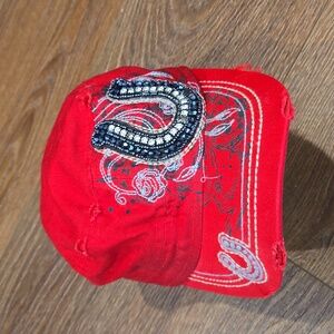 L.O.G.A. distressed hat.  #6376